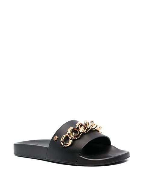 versace leather sandals men